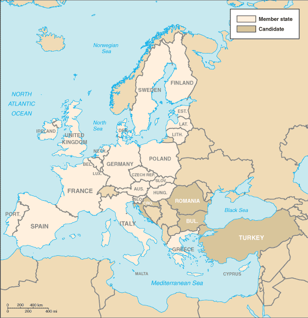 Map of European Union